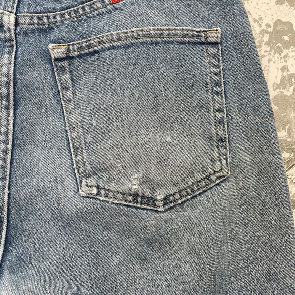 Vintage Wrangler Jeans Mens 32x35 Light Wash Distressed Vintage Wrangler Jeans - Picture 10 of 16